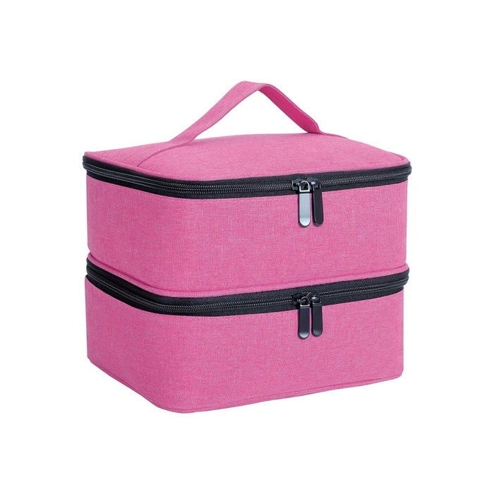 Portable Nail Polish Organizer Handheld Double Layer