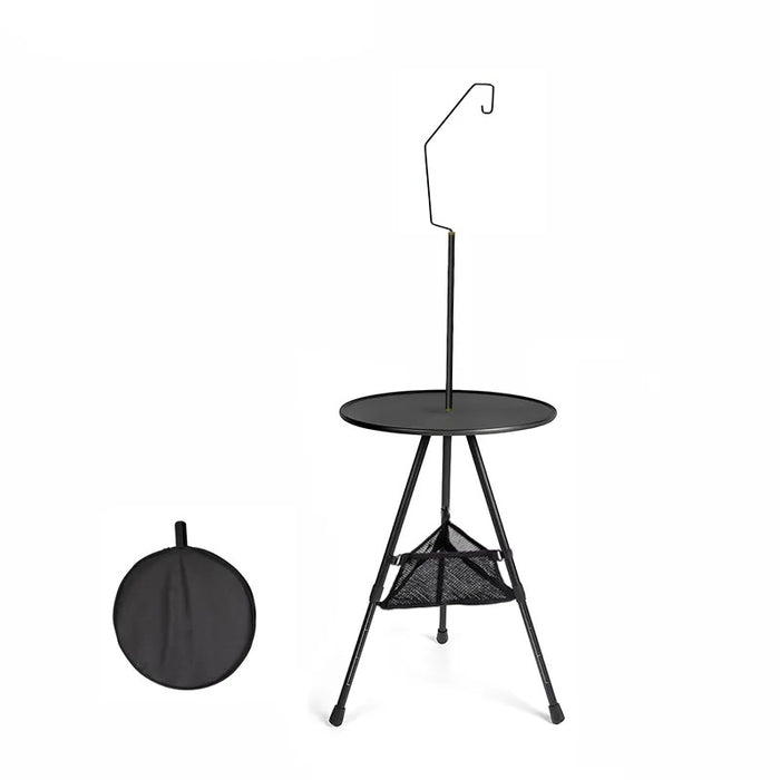 Ultralight Portable Folding Camping Round Table with Optional Light Stand