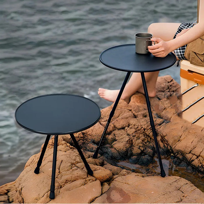 Ultralight Portable Folding Camping Round Table with Optional Light Stand