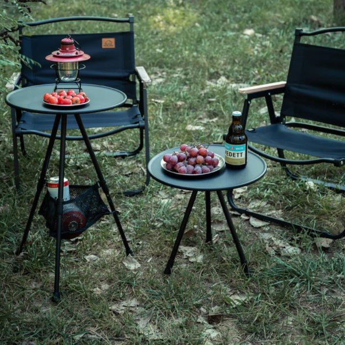 Ultralight Portable Folding Table Camping Round Table with Optional Light Stand