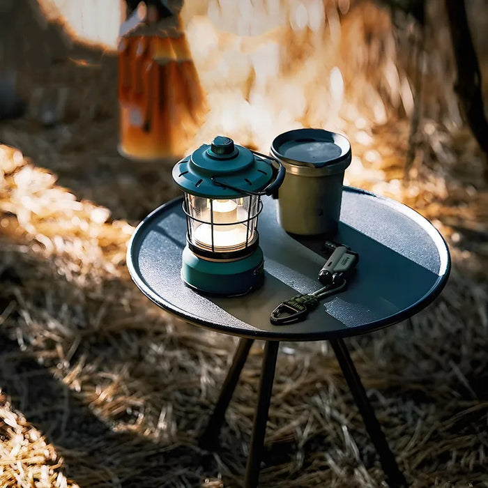 Ultralight Portable Folding Camping Round Table with Optional Light Stand