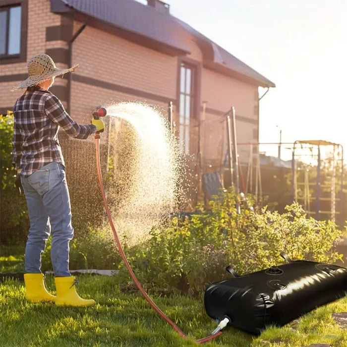 Portable Water Storage Bladder for Garden and Outdoor Use