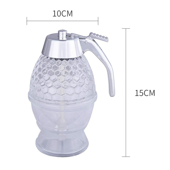 200ml Press Type Honey Storage Jar Decorative Syrup Dispenser Container
