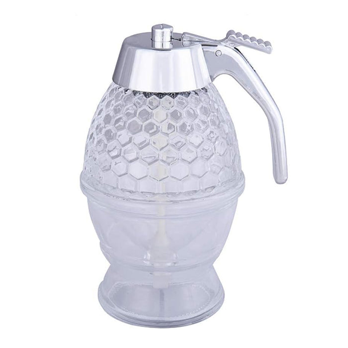 200ml Press Type Honey Storage Jar Decorative Syrup Dispenser Container