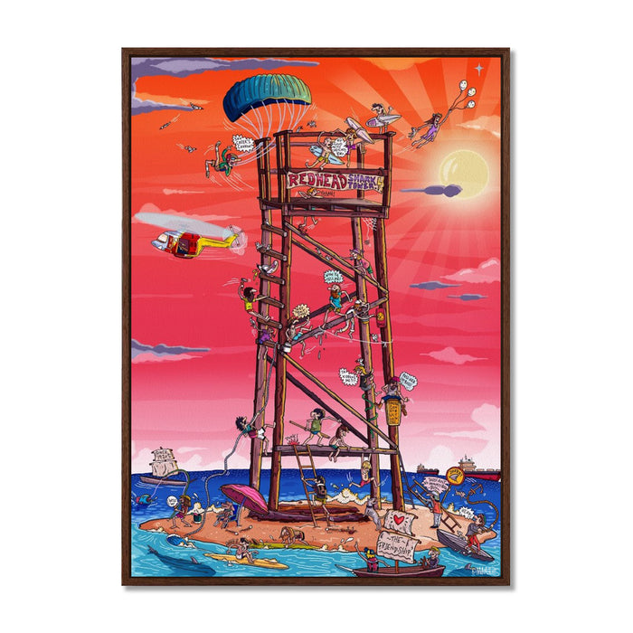 Canvas Print / A1 (594 x 841mm) Most Popular Size / Walnut