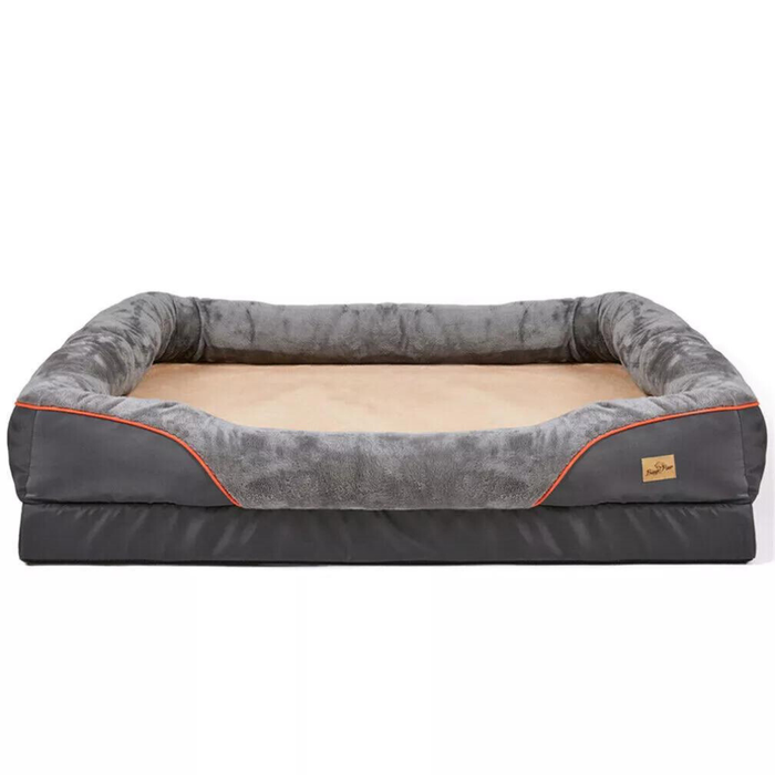 Removable and Washable Waterproof Large Dog Bed with Anti-Allergy Fleece Cover