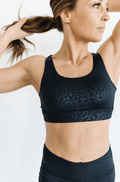 Resilience Sports Bra in Stealth Leopard