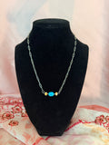 RESTOCK Turquoise & Orange Spiny Chain Necklace