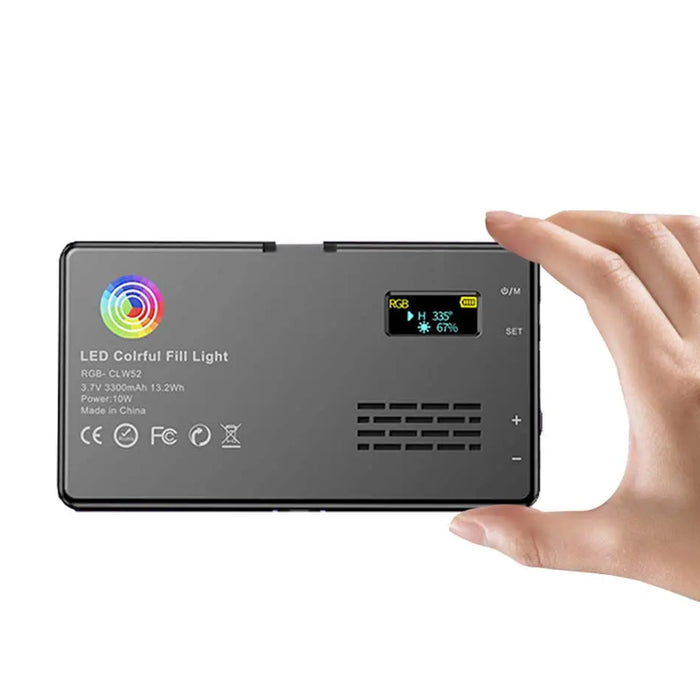 RGB LED Video Light Photography Fill Camera Lighting Panel- USB Rechargeable