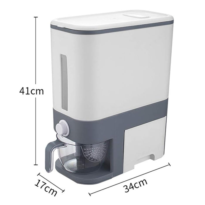 12KG Rice and Grain Dispenser Sealed and Airtight Standing Container