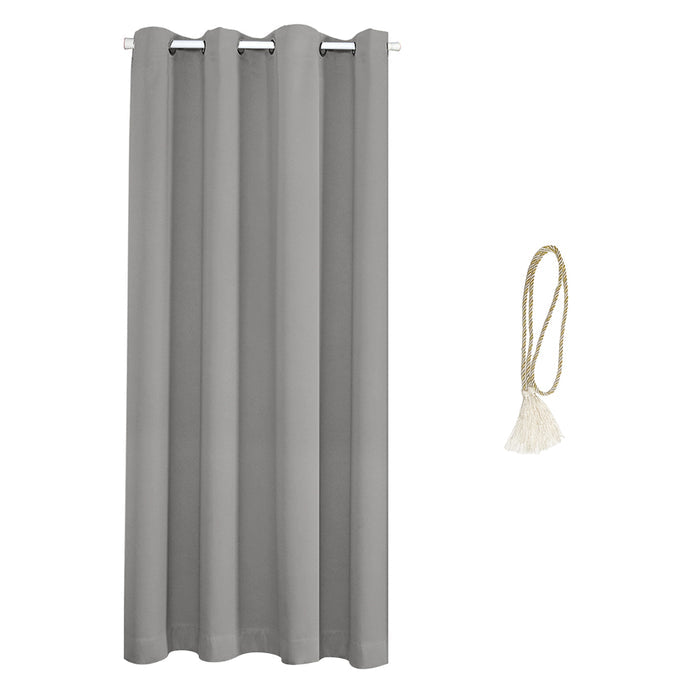 COMFEYA Grommet Top Doorway Curtain - Room Darkening Thermal Insulated Curtain - 198x132cm - Gray