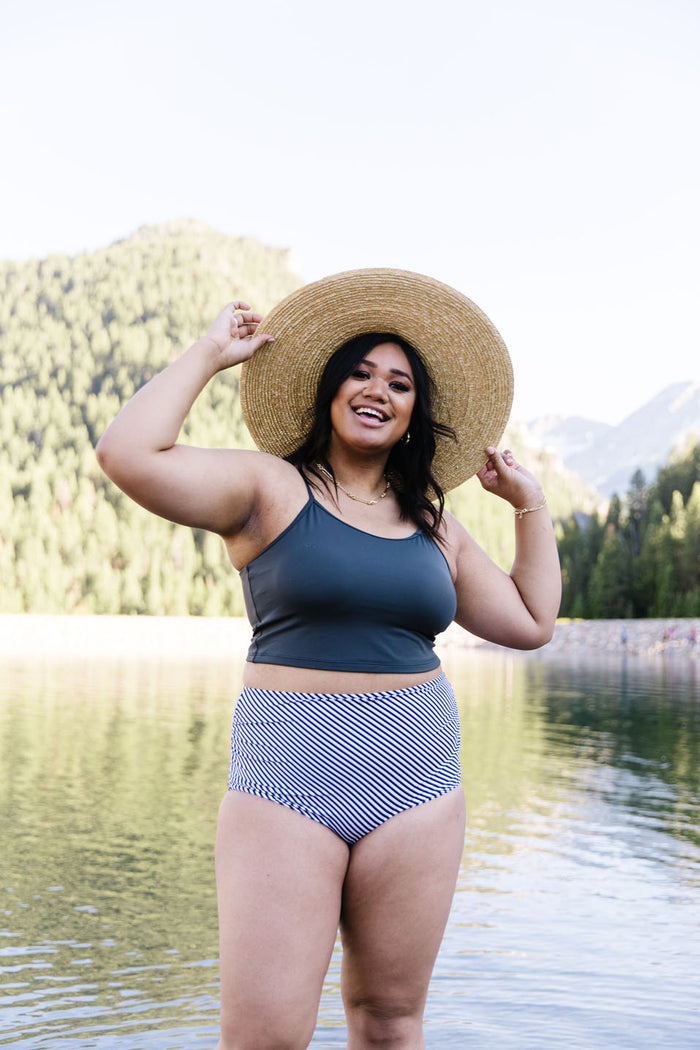 Ruched High Rise Bottoms - Swim (Final Sale Item)