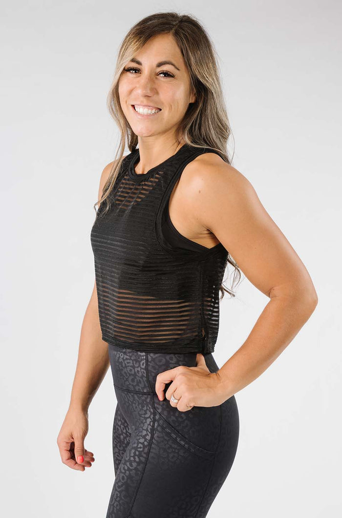 Sheer Muscle Crop Top