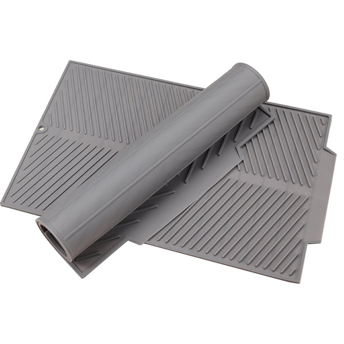 Silicon Dish Drying Mat with Drain Lip in 3 Sizes