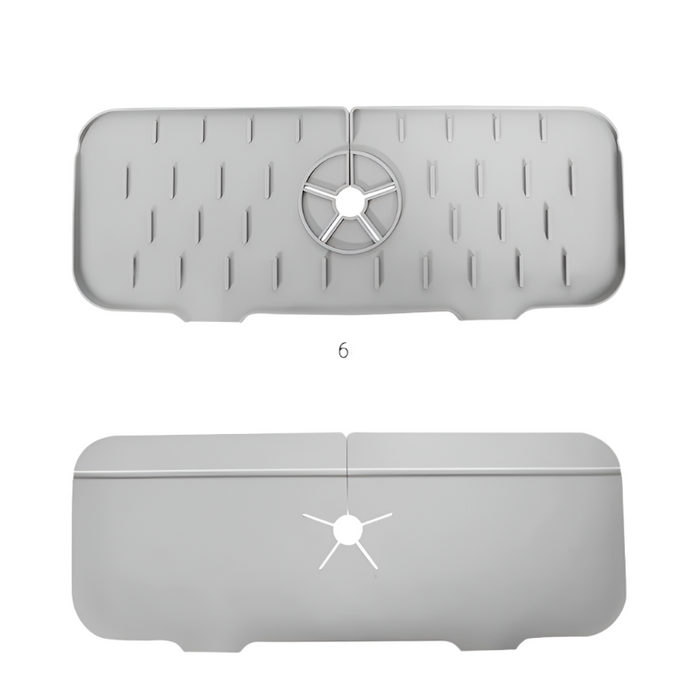 Silicone Drip Catcher Tray Mat – Faucet Handle Dish Soap Sponge Holder