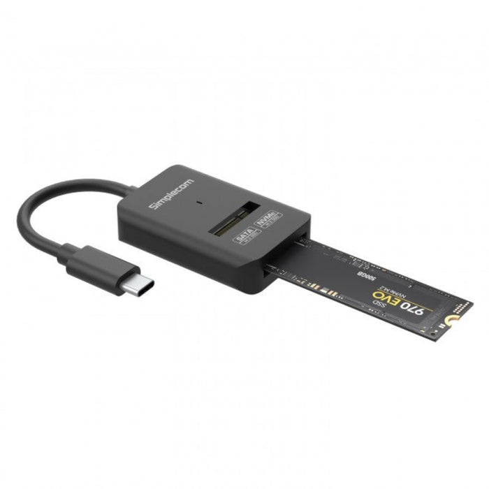 Simplecom NVMe / SATA Dual Protocol M.2 SSD to USB-C Adapter Converter USB 3.2 Gen 2 10Gbps
