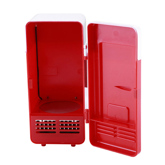Hot and Cold Single Can Mini Desktop Beverage Refrigerator- USB Plugged-in