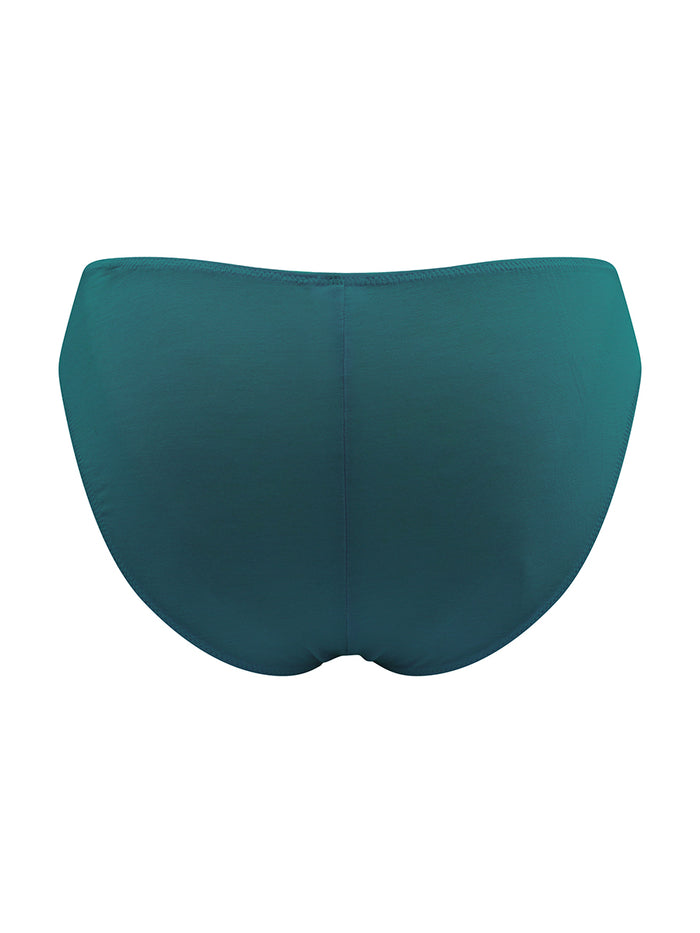 Rear view of teal green men's panties