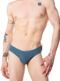 men's blue picot ribbed bikini panties - XDress