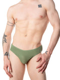 men's green ribbed picot panties - XDress