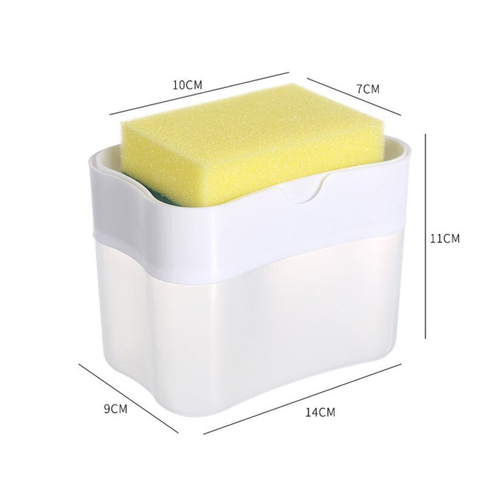 Soap Dispenser Instant Refill Dishwashing Soap Pump and Sponge Holder