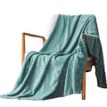 COMFEYA Soft Jacquard Leaves Pattern Flannel Fleece Throw Blanket
