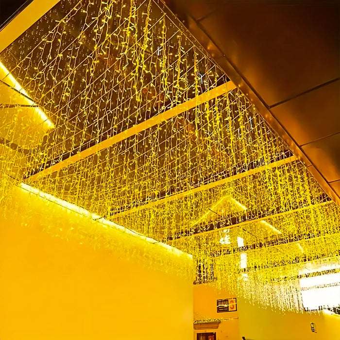 5M 7.5M Solar Curtain String Lights for Festive Outdoor Decor