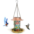 LUMIRO Solar Powered Hanging Bird Feeder and Garden Decoration Light