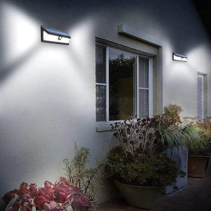 118 LED Solar Motion Sensor Light Outdoor Garden Security Wall Lamp Floodlight