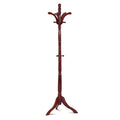 Solid Birch Wood Coat Racks Stand Floor Standing Hanger Rack with Tripod Base