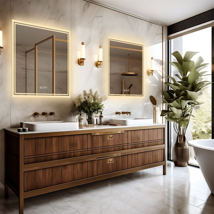 Square LED Wall Mounted Bathroom Mirror