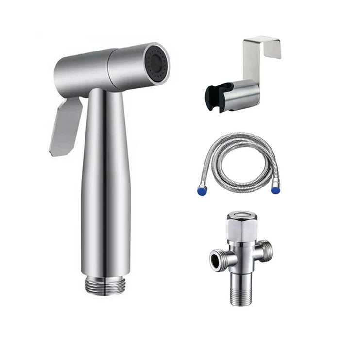 Stainless Steel Handheld Douche Bidet Toilet Sprayer Bathroom Accessory