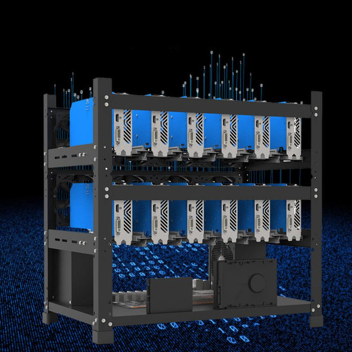 3-Layer 12 GPU Motherboard Bracket Fixing Frame Mining Machine