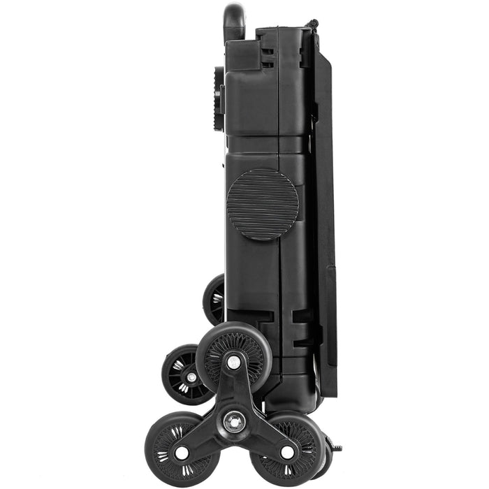 Stair Climbing Cart Outdoor Portable Rolling Crate Handcart With Telescoping Handle and Lid