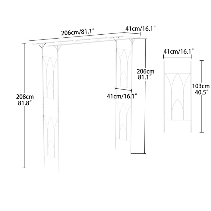 Stereoscopic Garden Arch Arbor Metal Wedding Arch Decor Pergola Trellis