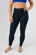 Striped Capri & Legging in Black and Blue (Final Few)