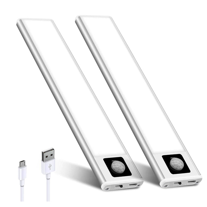 Super Slim LED Motion Sensor Under Closet Cabinet Magnetic Lamp - USB Charging