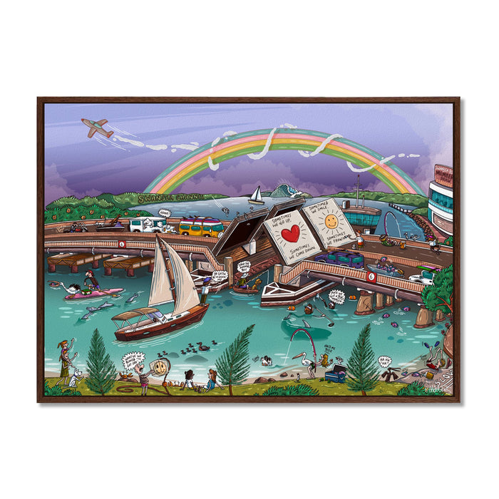 Canvas Print / A1 (594 x 841mm) Most Popular Size / Walnut