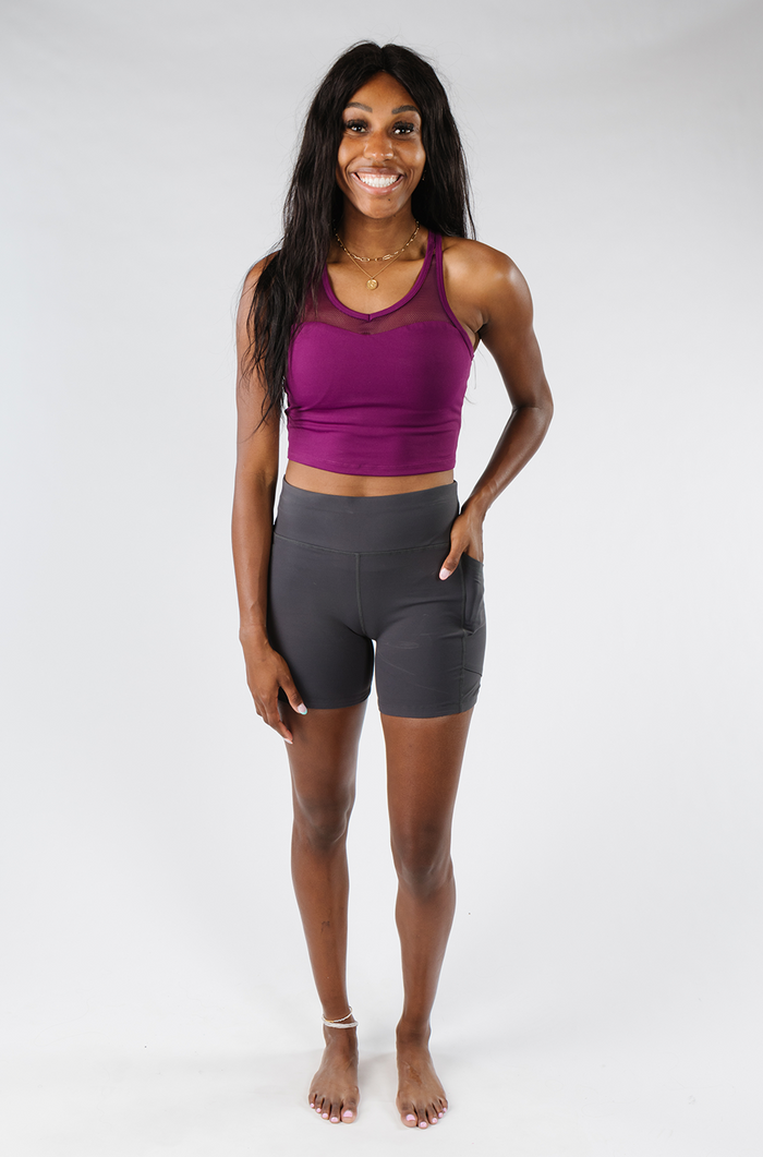 Sweetheart Crop Top in Neon Yellow
