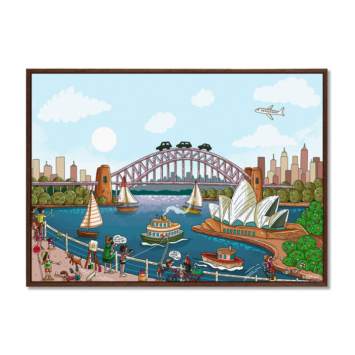 Canvas Print / A1 (594 x 841mm) Most Popular Size / Walnut
