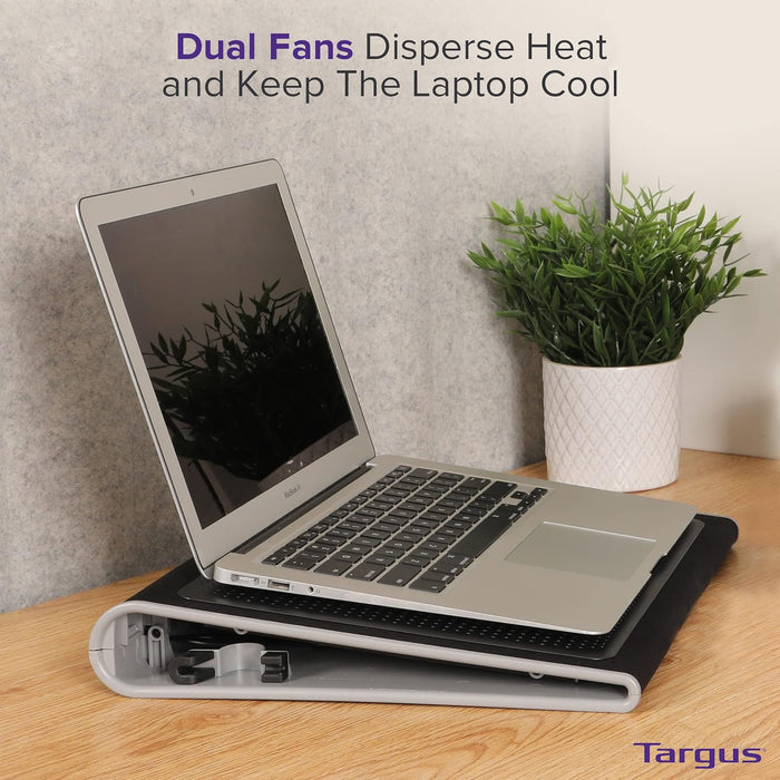 Targus Chill Mat Cooling Stand with 2 Fans Neoprene Cushioning and Anti Slip Rubber Stops