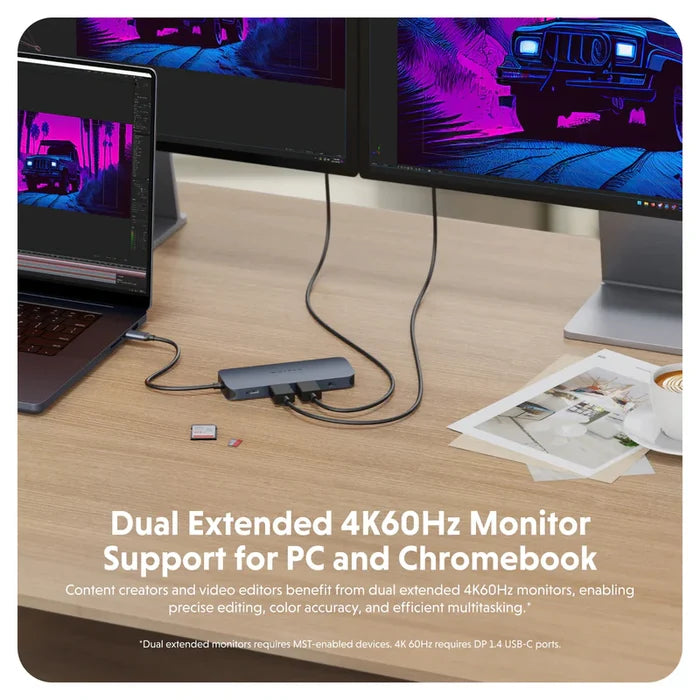 Targus HyperDrive 11 Port USB C Docking Station Midnight Blue with Dual 4K 60Hz Support and 140W Power Delivery