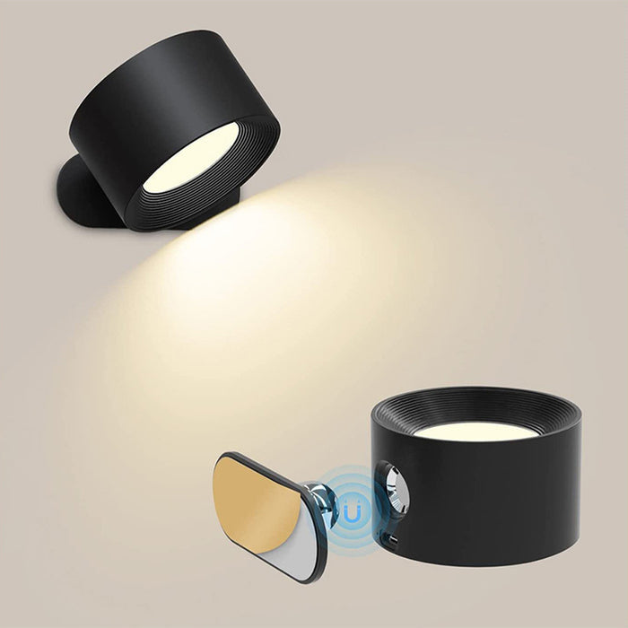 360° Rotatable Dimmable Touch Control Magnetic Ball Light LED Wall Sconce - USB Rechargeable