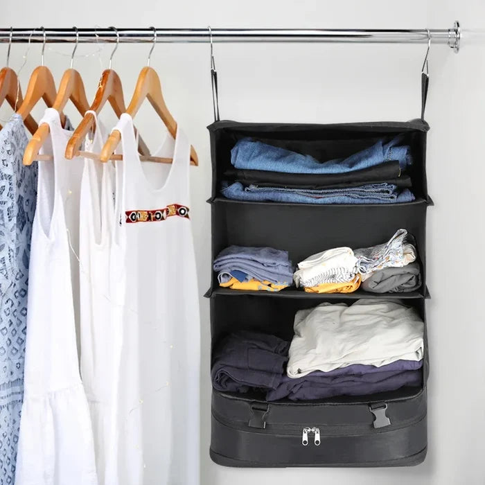 Travel Essentials Hanging Packing Cubes Laundry Storage Compartment