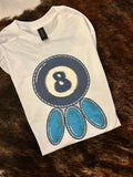 Turquoise 8 Ball Tee