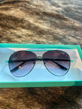 Turquoise Aviator Sunglasses