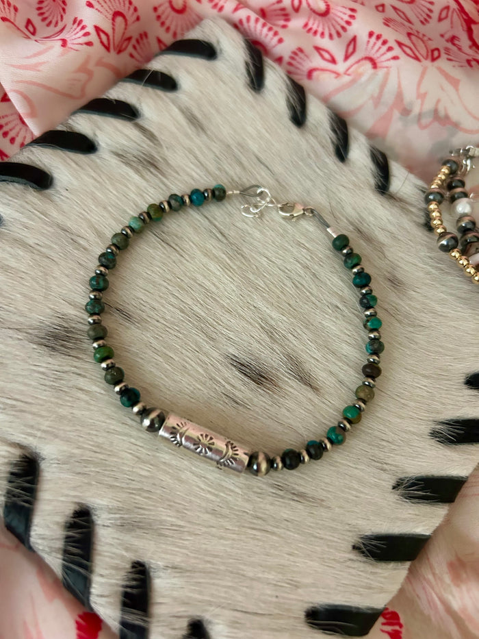 Turquoise Barrel Bracelet