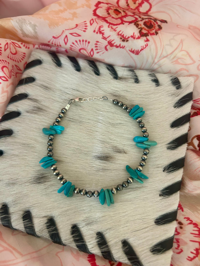 Turquoise Chip Bracelet