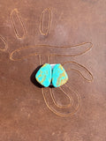 Turquoise Earrings Cabochon Set