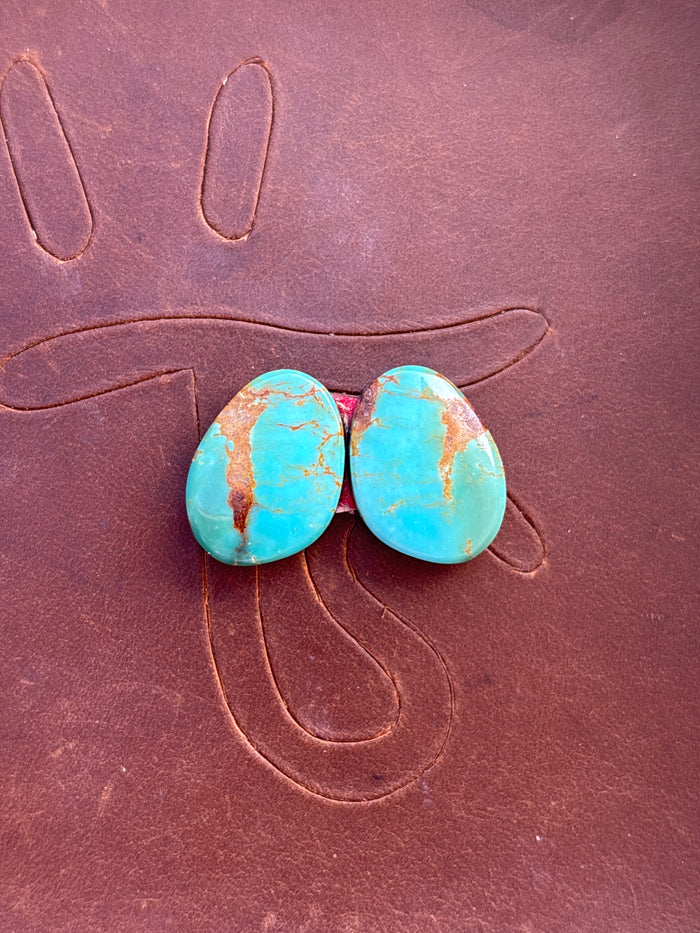 Turquoise Earrings Cabochon Set